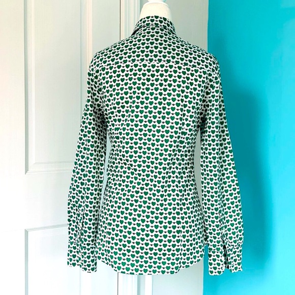 J. Crew Perfect Button Down Shirt in Honeypie Print (size 2) - Picture 6 of 13